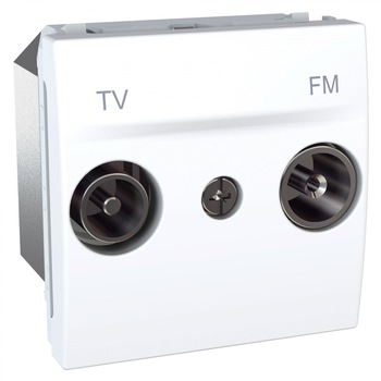 Priza TV / FM individuala, alba, 45 x 45 x 28 mm Priza TV / FM individuala, alba, 45 x 45 x 28 mm