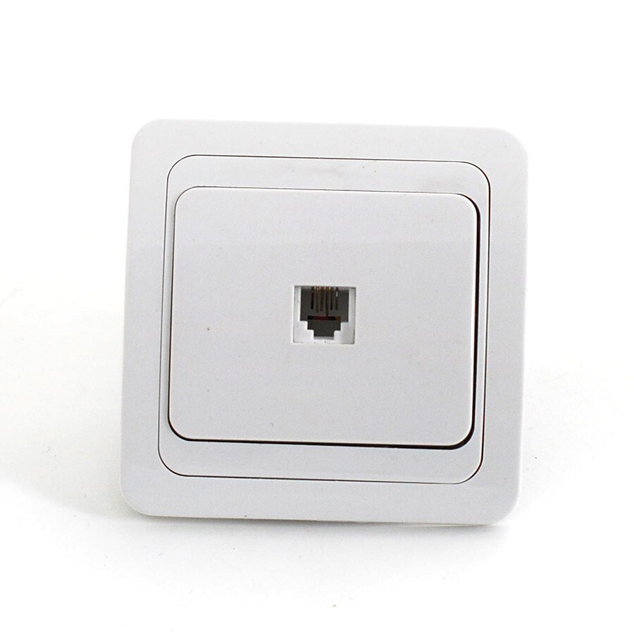Priza telefon, incastrata, rama inclusa, culoare alba