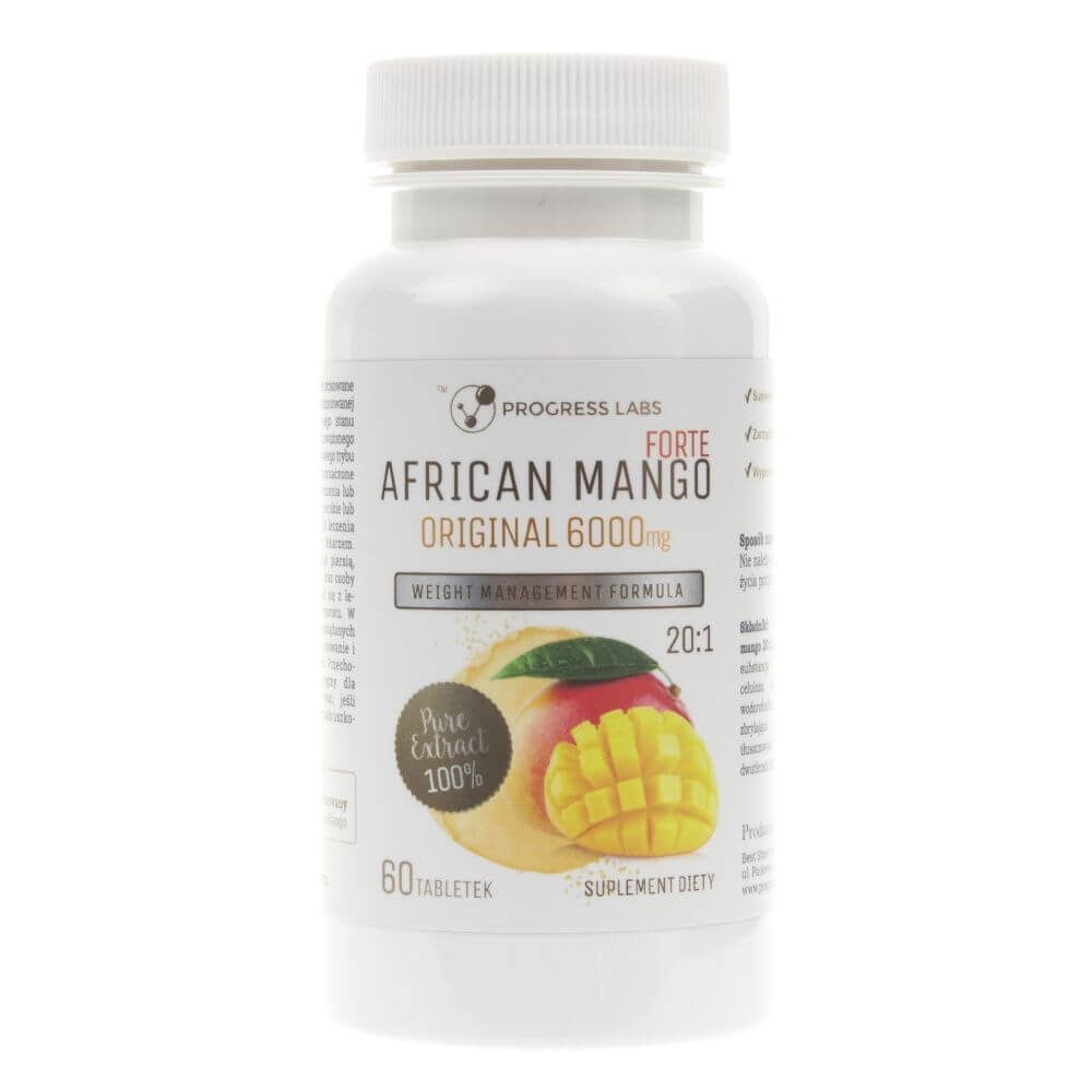 Suplimente nutritive Progress Labs Mango african FORTE 20 : 1, 6000 mg, 60 comprimate