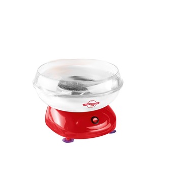 Aparat de facut vata de zahar,DomoClip DOP136, 500 W, Alb/Rosu Aparat de facut vata de zahar,DomoClip DOP136, 500 W, Alb/Rosu