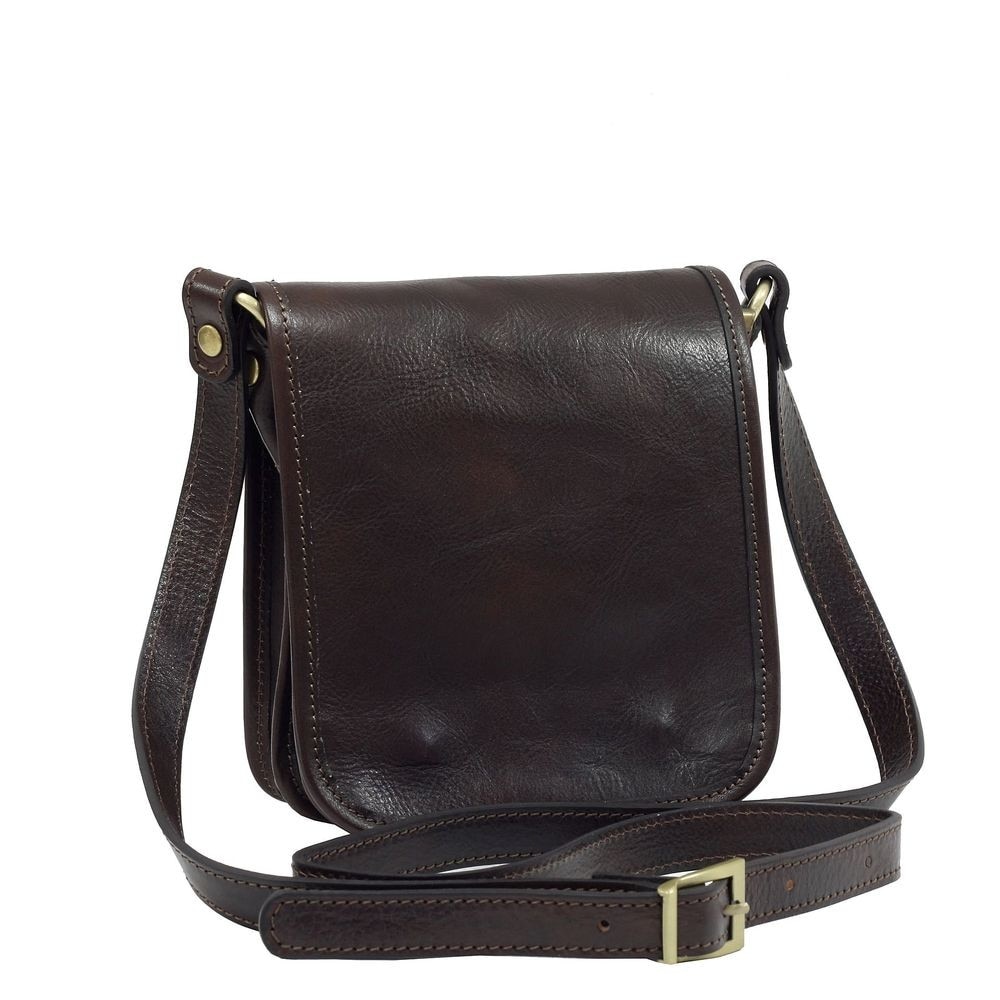 Geanta piele barbati, messenger, maro, Suveran, MADE IN ITALY, 8862B
