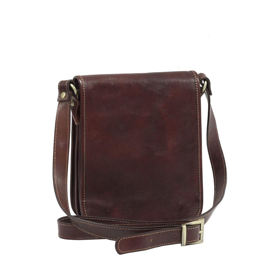 Geanta din piele pentru barbati, cognac, Suveran, MADE IN ITALY, 8863A