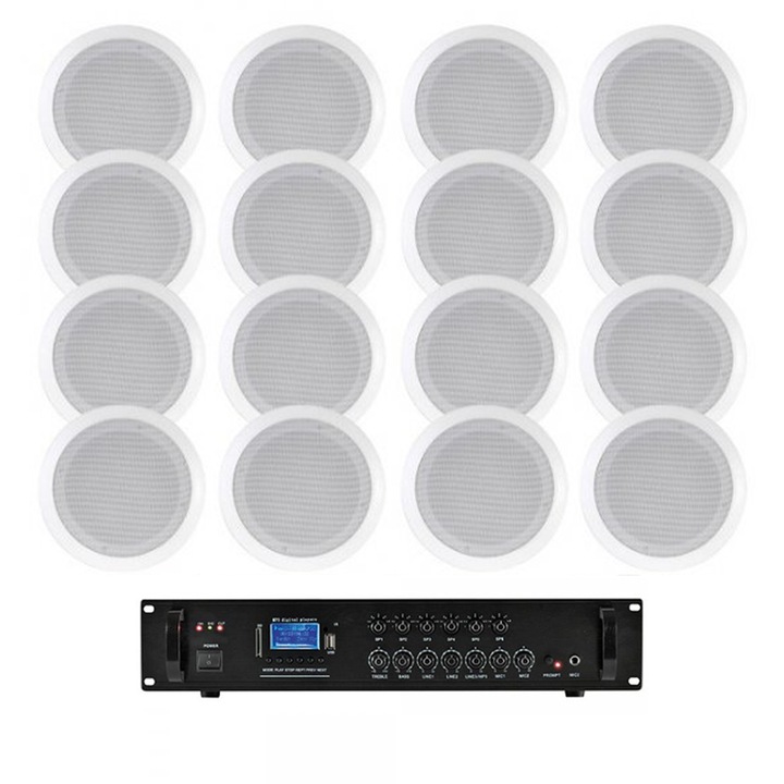 Многозонова звукова система 16 таванни високоговорителя