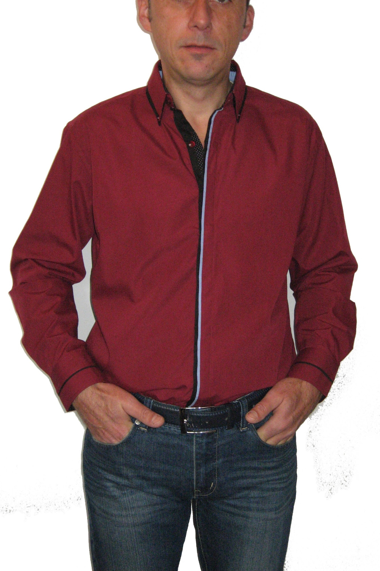 Camasa Laviino cu maneca lunga, bumbac, slim fit