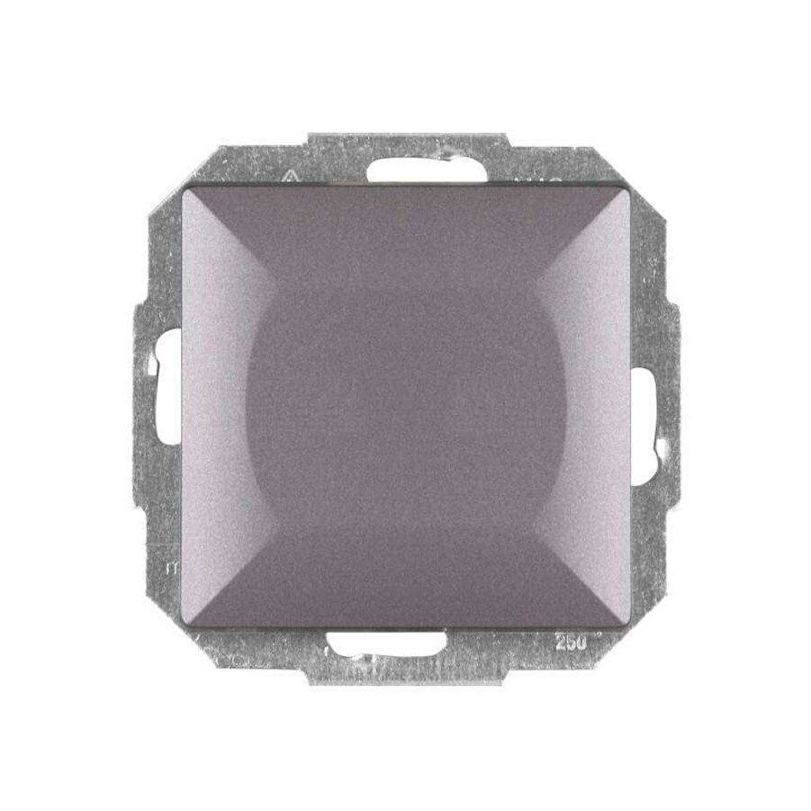 Intrerupator simplu cu indicator luminos, Abex, incastrat, antracit