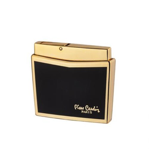 Bricheta jet flame antivant, Pierre Cardin, negru cu auriu