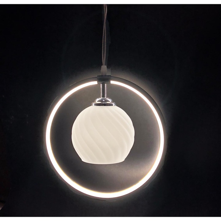 Pendul NIKOM NG 00107-1, LED + 1 E 27, 220 V, negru