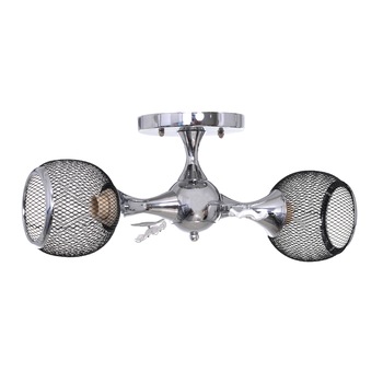 Candelabru Nikom NG 00086-2, E27, 2x40W, 220 V, crom, negru Candelabru Nikom NG 00086-2, E27, 2x40W, 220 V, crom, negru