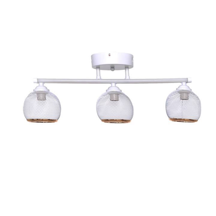 Спот Nikom NG 05209-3, LINE, led + 3 x E 27, 40 W, 220V, бял, злато