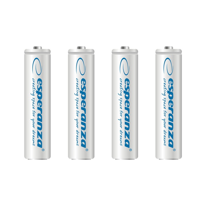 Esperanza EZA102W Ni-MH AAA 1000mAh fehér akku elem (4db)