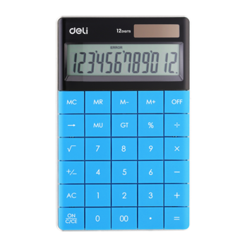 Calculator Birou Deli Modern, 12 digiti, albastru Calculator Birou Deli Modern, 12 digiti, albastru