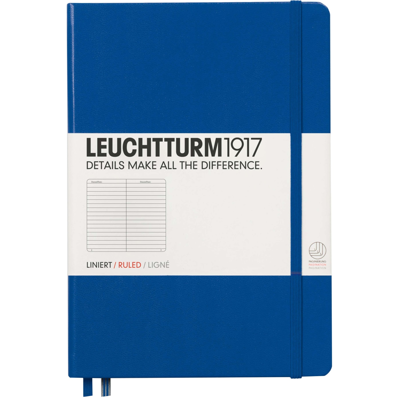 Caiet Leuchtturm A5, Dictando, Coperta Rigida, Albastru Royal