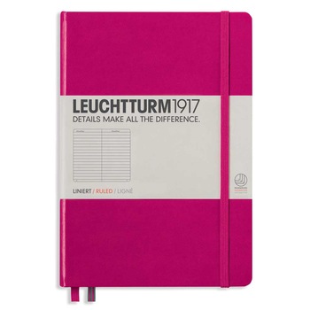 Caiet Leuchtturm A5, Dictando, Coperta Rigida, Magenta Caiet Leuchtturm A5, Dictando, Coperta Rigida, Magenta