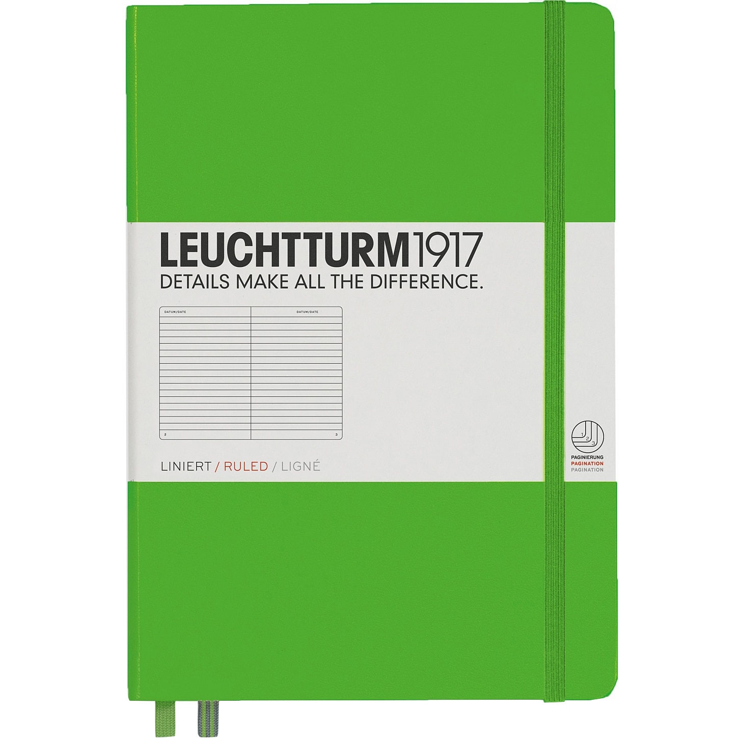 Caiet Leuchtturm A5, Dictando, Coperta Rigida, Vernil