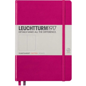 Caiet Leuchtturm A5, Punctat, Coperta Rigida, Magenta Caiet Leuchtturm A5, Punctat, Coperta Rigida, Magenta