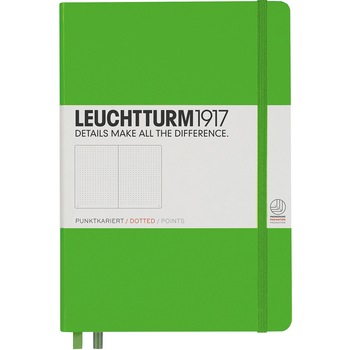 Caiet Leuchtturm A5, Punctat, Coperta Rigida, Vernil Caiet Leuchtturm A5, Punctat, Coperta Rigida, Vernil