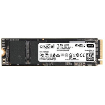 SSD -Crucial P1, 500GB, NVMe PCIe, M.2 2280 , model- CT500P1SSD8 SSD -Crucial P1, 500GB, NVMe PCIe, M.2 2280 , model- CT500P1SSD8