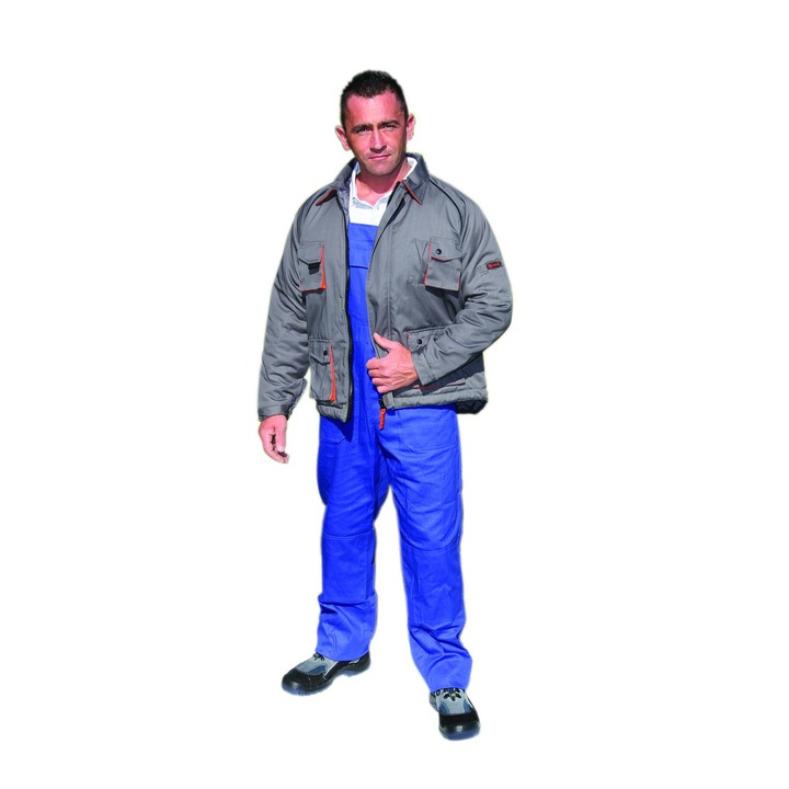 Geaca de iarna captusita rock, Gri, Marimea XL