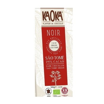 Ciocolata Neagra 75% Sao Tome Bio 100gr Kaoka Ciocolata Neagra 75% Sao Tome Bio 100gr Kaoka