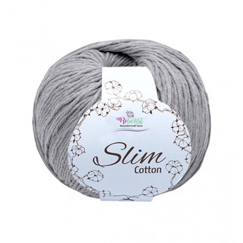 Fir Textil Slim Cotton ReTwist 03 pentru crosetat si tricotat, bumbac, gri, 170 m Fir Textil Slim Cotton ReTwist 03 pentru crosetat si tricotat, bumbac, gri, 170 m