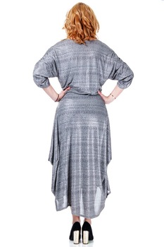 Rochie jerse argintiu Liza Panait R1942E Rochie jerse argintiu Liza Panait R1942E