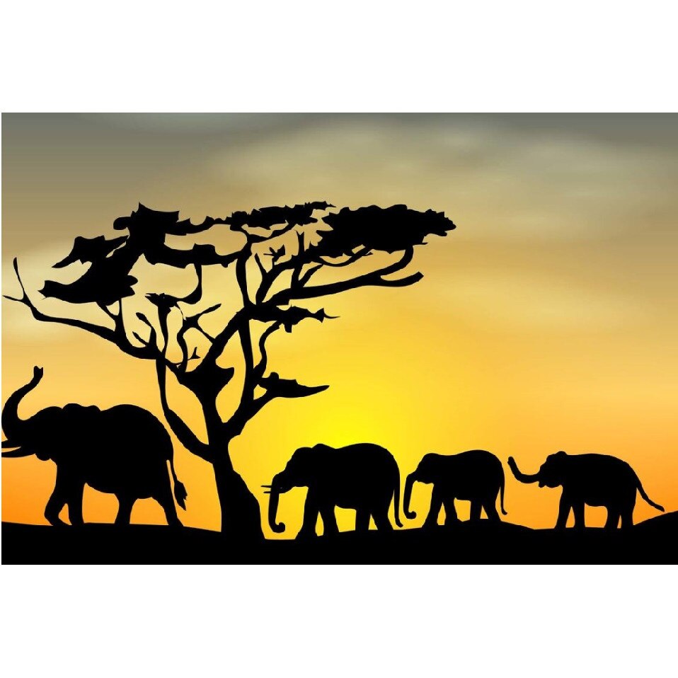 Tablou canvas Elefanti 1, 90 x 60 cm