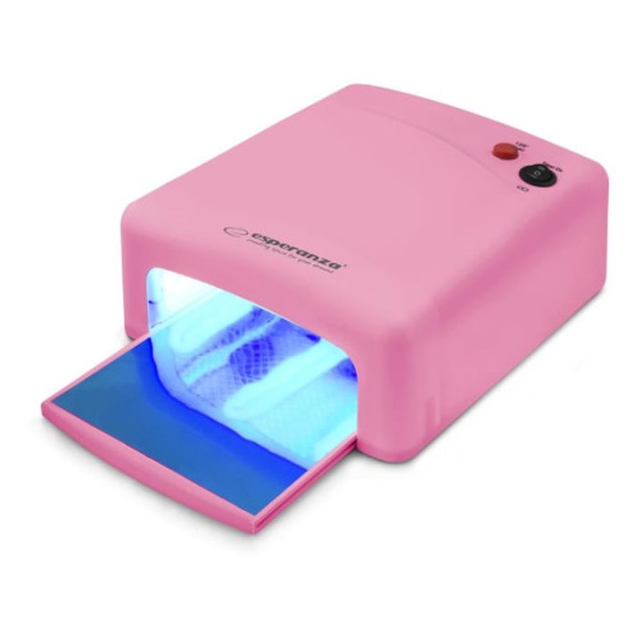 Esperanza UV lámpa, 36W, időzítő, rózsaszín