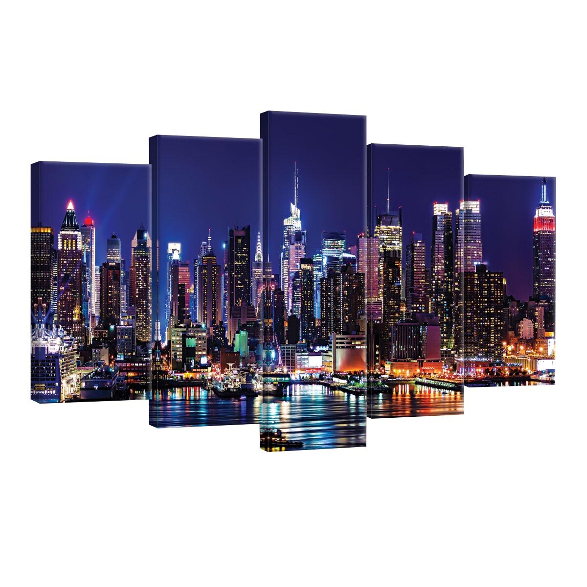 Set Tablouri DEGRETS 78587 Canvas, 60 x 100 cm, 5 piese (2x40x20 cm, 2x50x20 cm, 1x60x20 cm), Megapolis 4