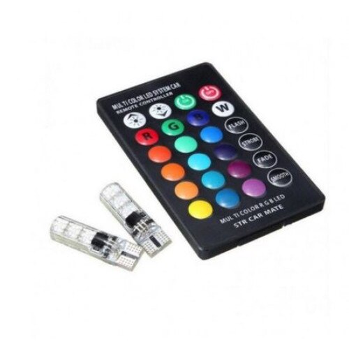 Bec pozitie RGB CU TELECOMANDA frecventa 12v multicolor