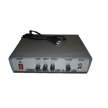 Amplificator 2 x 60 W cutie metalica model vintage produs romanesc Amplificator 2 x 60 W cutie metalica model vintage produs romanesc