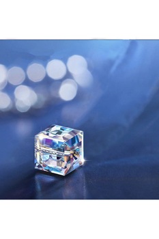 Colier - Chocker Cristal CUBE FINUTA Aurora Boreala cu Guta Elastica Transparent Colier - Chocker Cristal CUBE FINUTA Aurora Boreala cu Guta Elastica Transparent
