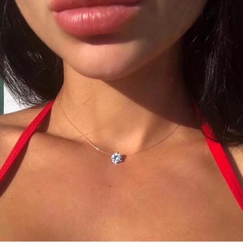 Chocker Cristal Rutond-2 argintiu cu Guta Elastica Transparent Chocker Cristal Rutond-2 argintiu cu Guta Elastica Transparent