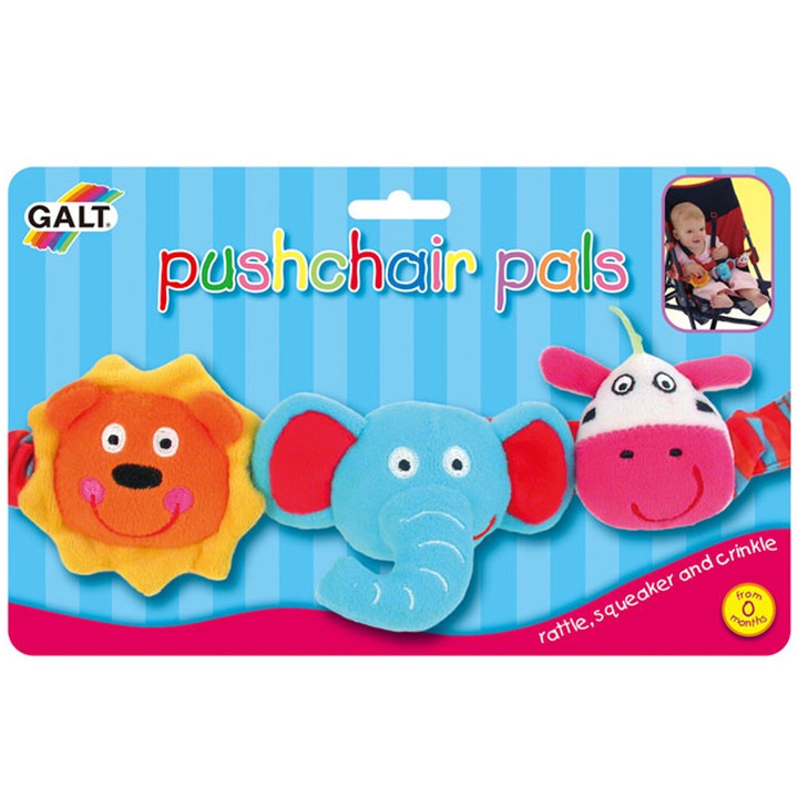 Бебешка дрънкалка за количка GALT Животни