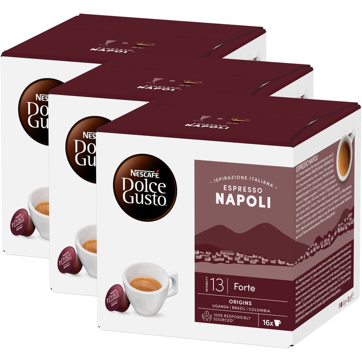 Комплект 3 x Капсули Nescafe Dolce Gusto Napoli, 48 капсули, 384 г