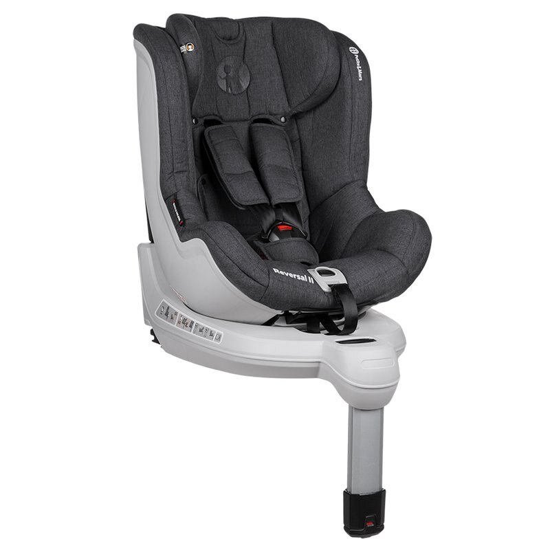 Scaun auto ISOFIX Petite&Mars Reversal II, Rotativ, 0-18 kg, Gri