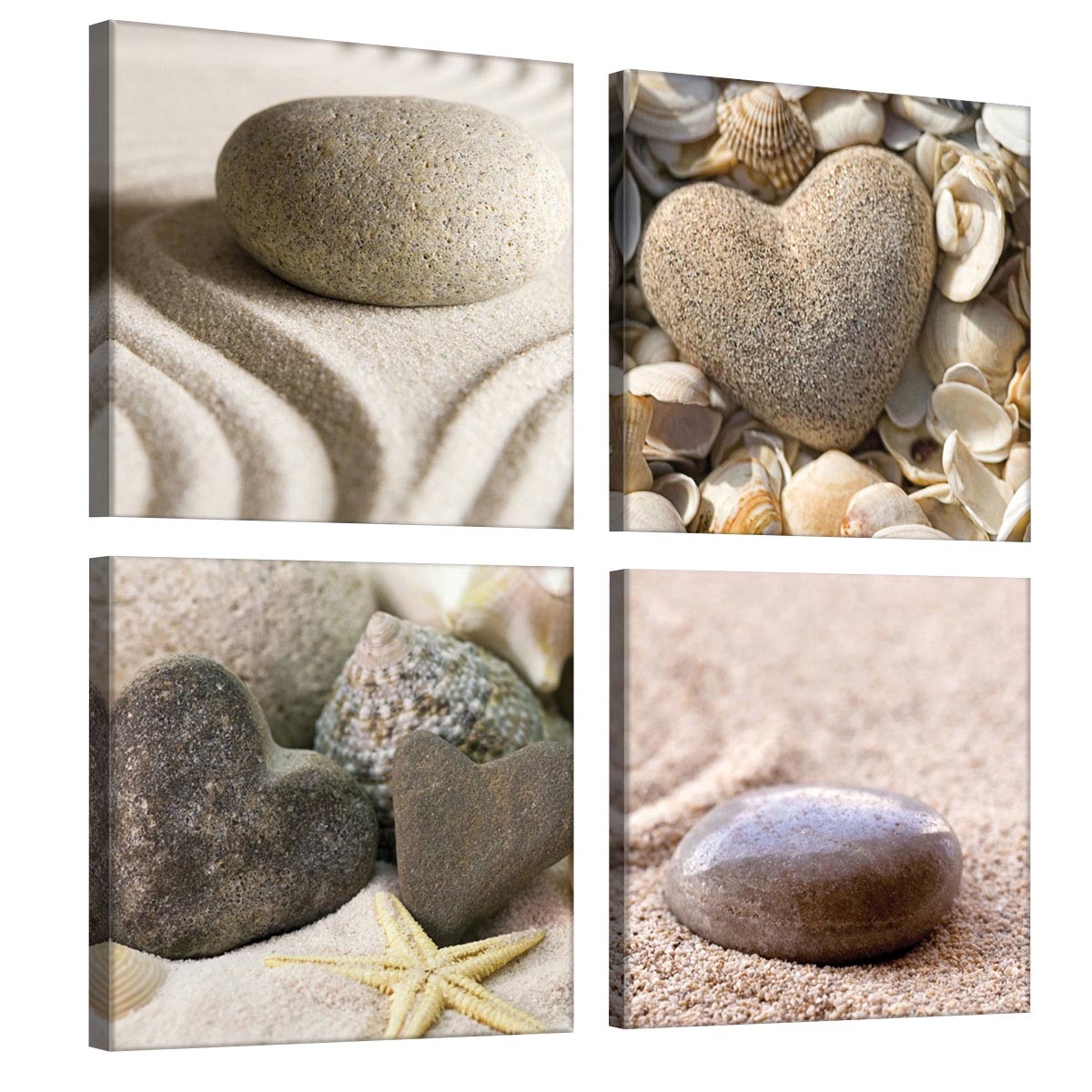 Set Tablouri DEGRETS 78599 Canvas, 50 x 50 cm, 4 piese (4x25x25 cm), Iubire de la mare