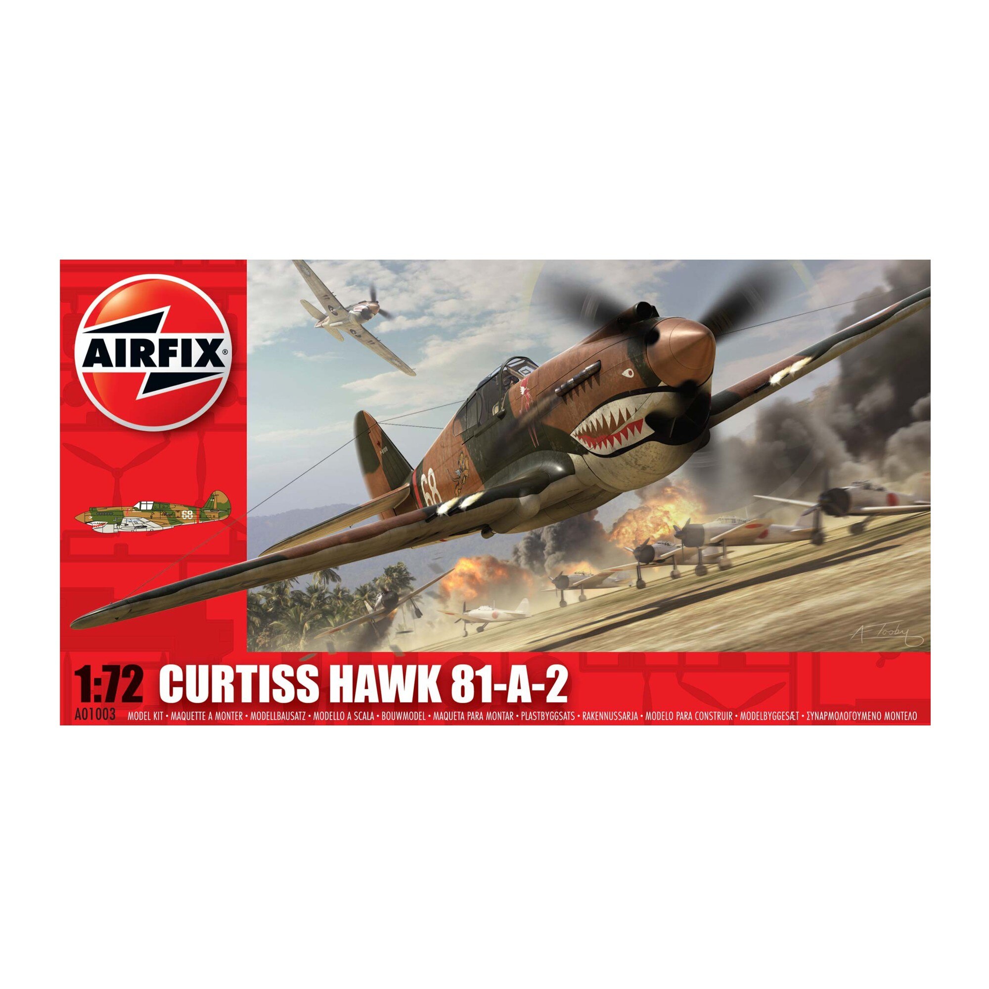Kit aeromodele Airfix 01003 Avion Curtiss Hawk 81-A-2 Scara 1:72 AF01003