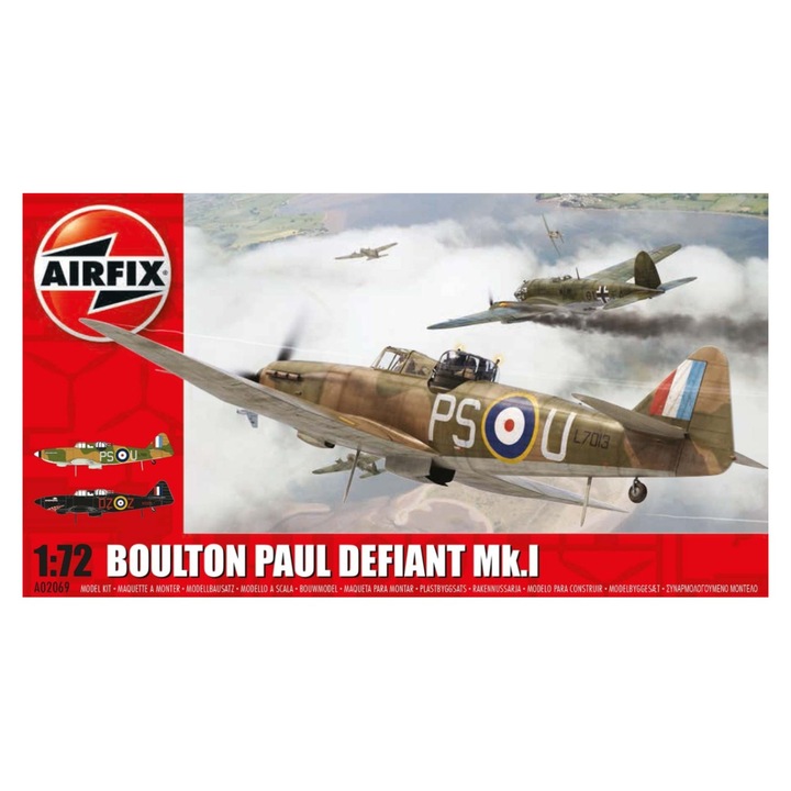 Airfix модел комплект 02069 Boulton Paul Defiant Mk.1 самолет 1:72 мащаб