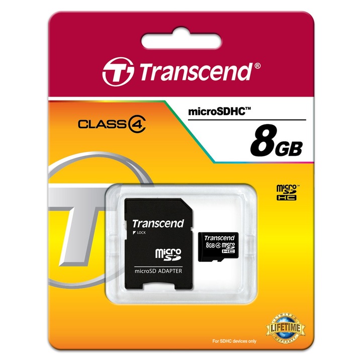 Карта памет Transcend microSD class4 Standard, 8GB
