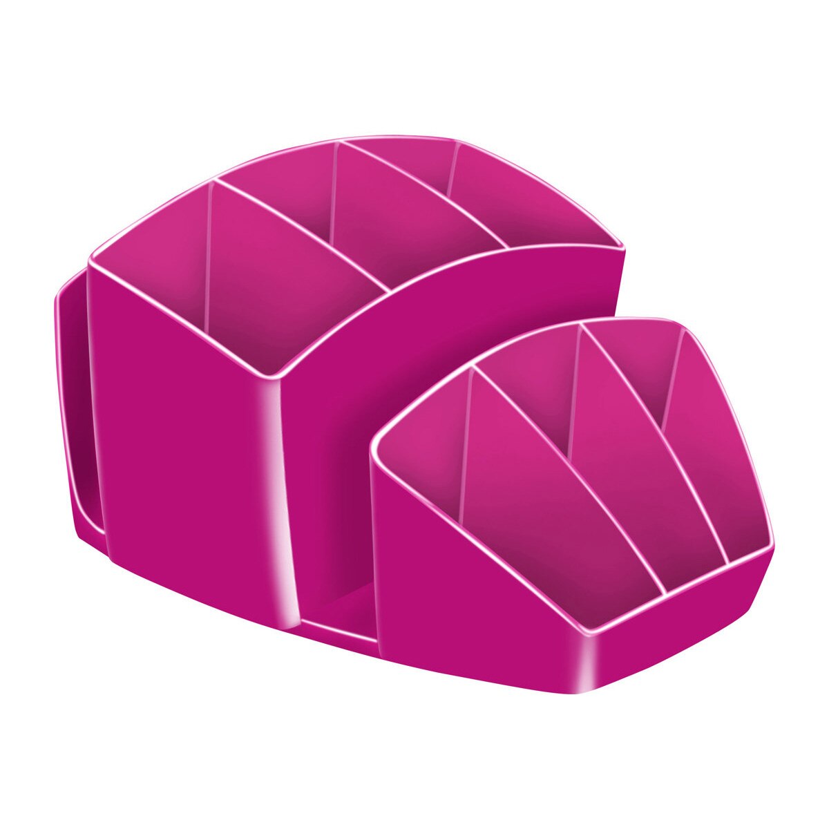 Suport Instrumente de Scris Cep Gloss, cu 8 Compartimente, Roz