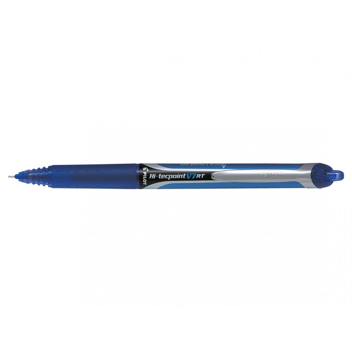 Roller Pilot Hi-Tecpoint, Retractabil, 0.7 mm, Albastru