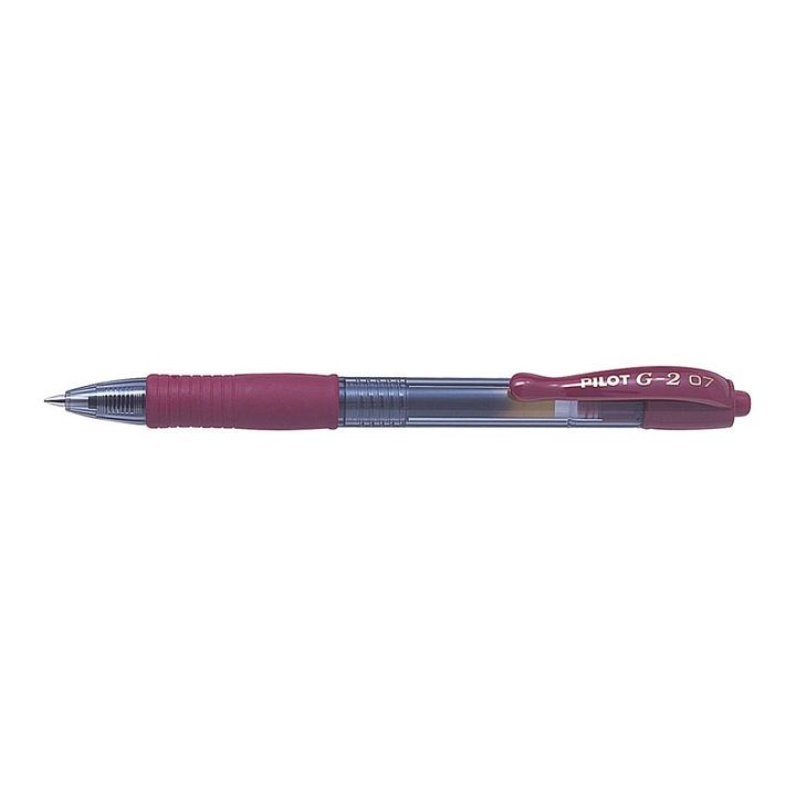 Roller cu Gel Pilot G2, Retractabil, 0.7 mm, Rosu Inchis