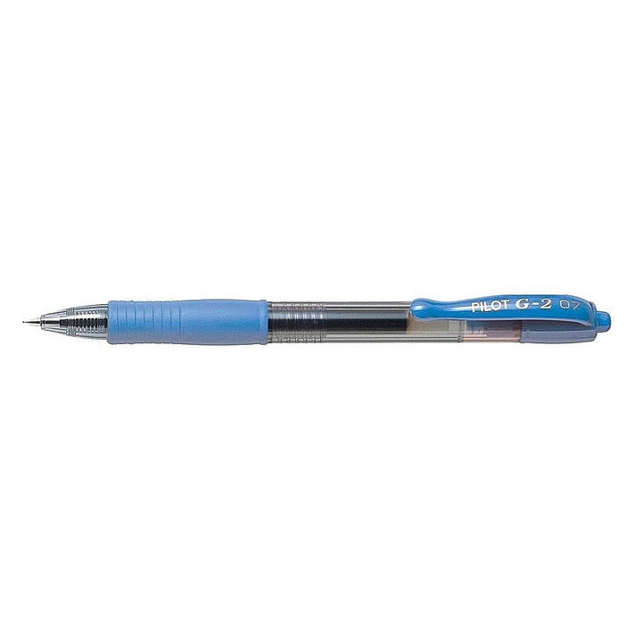 Roller cu Gel Pilot G2, Retractabil, 0.7 mm, Albastru Azur