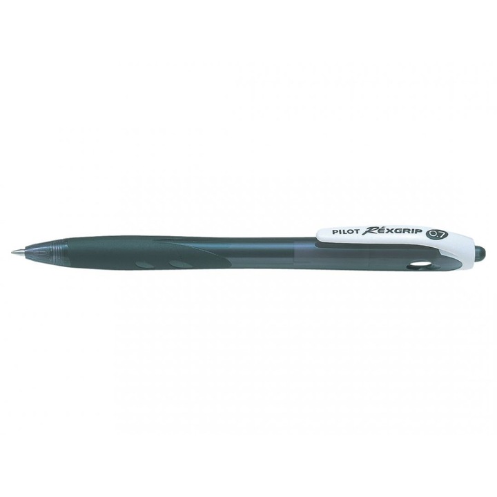 Химикалка Pilot Begreen Rexgrip, прибираща се, 0,7 mm, черна