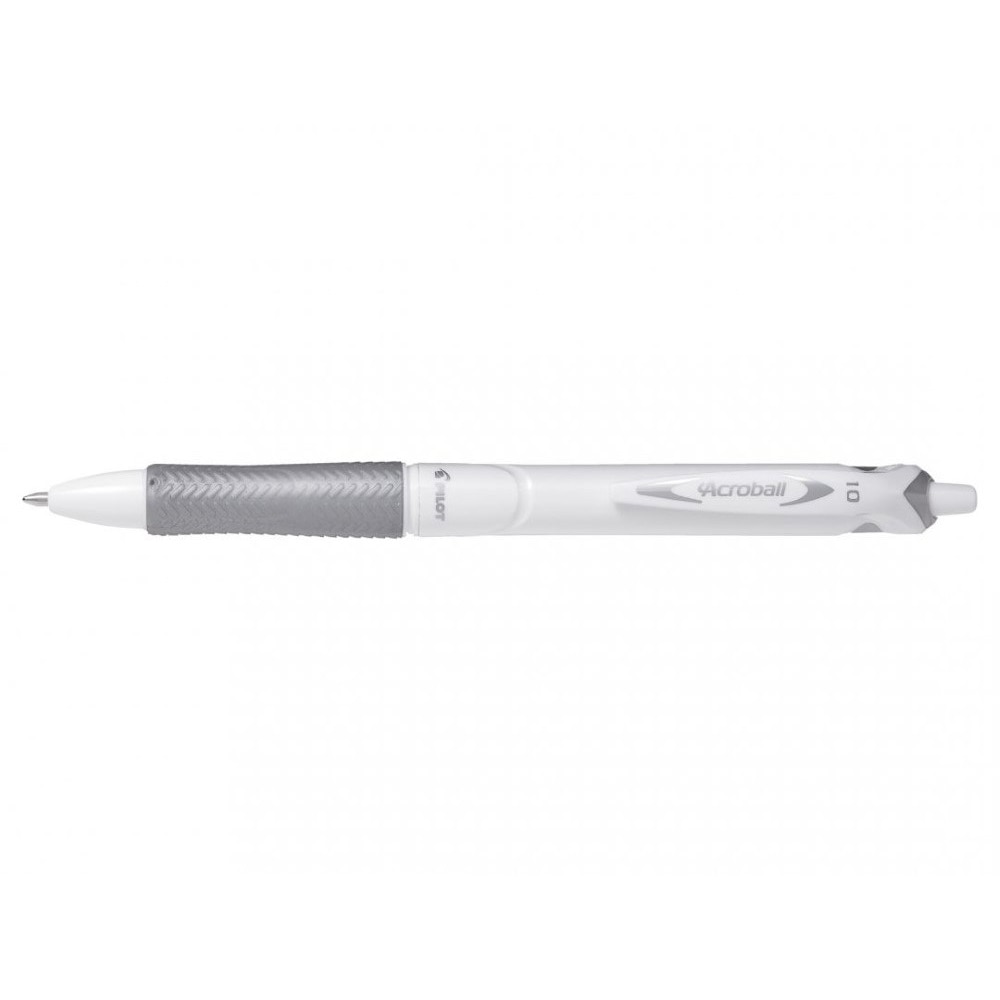 Pix cu bila Pilot Acroball Pure White, Retractabil, 1.0 mm, Negru