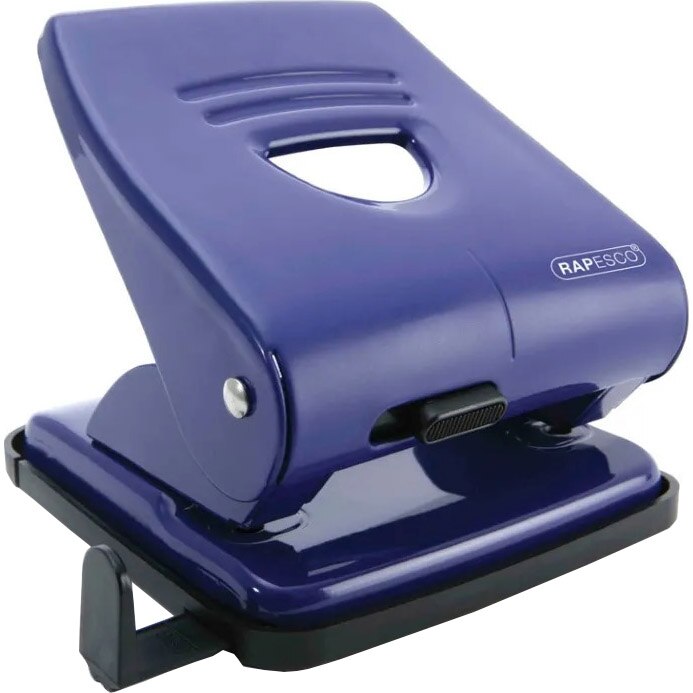 Perforator Metalic Rapesco 827M, 30 Coli, Albastru