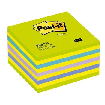 Notes adeziv 76x76mm 450f cub neon Post-it 3M Verde/Galben Notes adeziv 76x76mm 450f cub neon Post-it 3M Verde/Galben