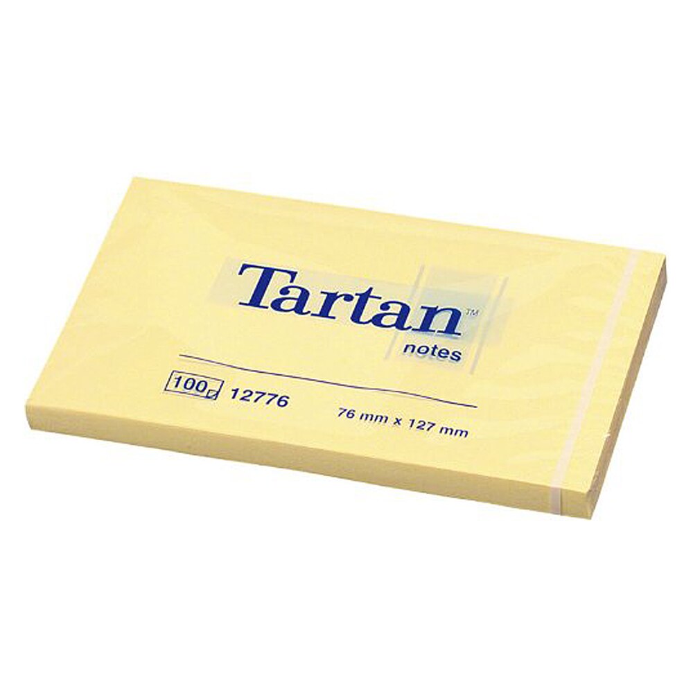 Notite Adezive 3M Tartan 76 x 127 mm, 100 File, Galben
