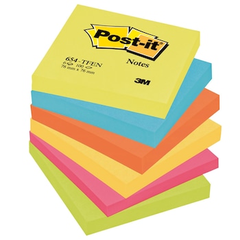 Notite Adezive 3M Post-It 654, 76 x 76 mm, 100 File, Pastel Notite Adezive 3M Post-It 654, 76 x 76 mm, 100 File, Pastel