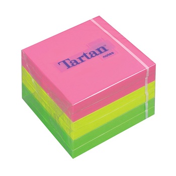 Notes Adezive 3M Tartan, Neon 76 x 76 mm, 100 File, 6 Buc/Set Notes Adezive 3M Tartan, Neon 76 x 76 mm, 100 File, 6 Buc/Set